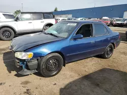 Salvage cars for sale at Woodhaven, MI auction: 2001 Toyota Corolla CE