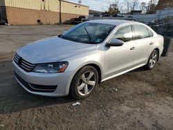 Volkswagen Passat salvage cars for sale: 2012 Volkswagen Passat SE