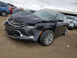 Salvage cars for sale at Brighton, CO auction: 2016 Chrysler 200 C