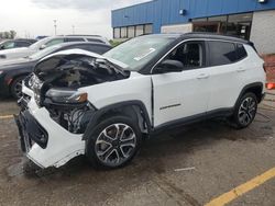 Salvage cars for sale at Woodhaven, MI auction: 2022 Jeep Compass Limited