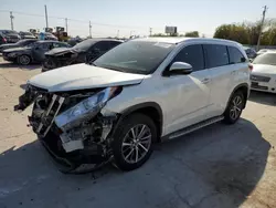 Salvage cars for sale at Oklahoma City, OK auction: 2017 Toyota Highlander SE