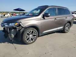 Salvage cars for sale at Grand Prairie, TX auction: 2016 Mitsubishi Outlander SE