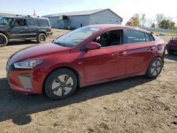 Salvage cars for sale at Portland, MI auction: 2019 Hyundai Ioniq Blue