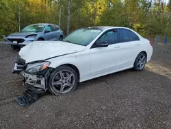 Salvage cars for sale at Cookstown, ON auction: 2016 Mercedes-Benz C 300 4matic