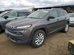 Salvage cars for sale at Brighton, CO auction: 2016 Jeep Cherokee Limited