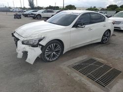 Salvage cars for sale at Miami, FL auction: 2023 Infiniti Q50 Sensory