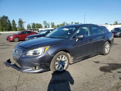 Salvage cars for sale from Copart Portland, OR: 2015 Subaru Legacy 2.5I Premium