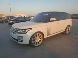 Land Rover salvage cars for sale: 2016 Land Rover Range Rover HSE