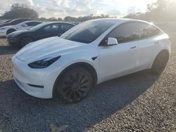 Salvage cars for sale at Riverview, FL auction: 2024 Tesla Model Y