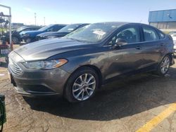 Salvage cars for sale from Copart Woodhaven, MI: 2017 Ford Fusion SE