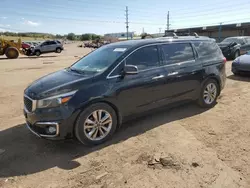 KIA Vehiculos salvage en venta: 2015 KIA Sedona SXL