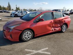 Salvage cars for sale from Copart Rancho Cucamonga, CA: 2017 Toyota Prius