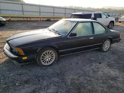 Salvage cars for sale at Chatham, VA auction: 1987 BMW 635 CSI Automatic L6