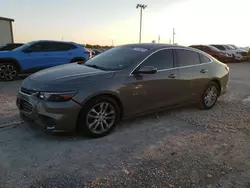 Salvage cars for sale at Temple, TX auction: 2017 Chevrolet Malibu LT