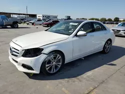 Salvage cars for sale at Grand Prairie, TX auction: 2016 Mercedes-Benz C300