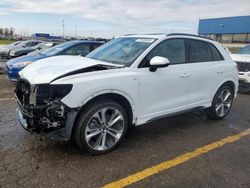 Salvage cars for sale at Woodhaven, MI auction: 2022 Audi Q3 Premium Plus S Line 45