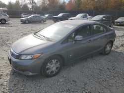 Salvage cars for sale at Waldorf, MD auction: 2012 Honda Civic Hybrid