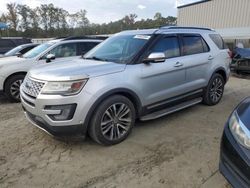 Salvage cars for sale at Spartanburg, SC auction: 2016 Ford Explorer Platinum