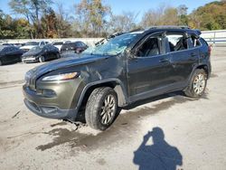 Salvage cars for sale at Ellwood City, PA auction: 2015 Jeep Cherokee Limited