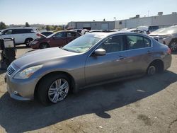 Salvage cars for sale at Vallejo, CA auction: 2011 Infiniti G37 Base