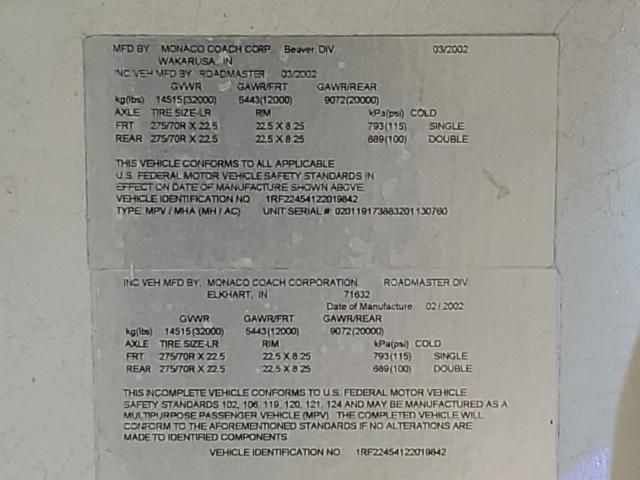 2002 Mnac 2002 Roadmaster Rail Raised Rail