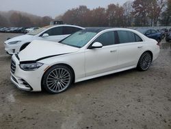 Salvage cars for sale at North Billerica, MA auction: 2022 Mercedes-Benz S 500 4matic