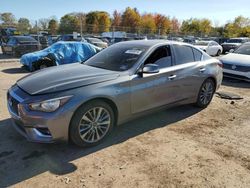 Salvage cars for sale at Chalfont, PA auction: 2019 Infiniti Q50 Luxe