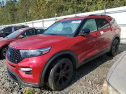 Salvage cars for sale at Spartanburg, SC auction: 2022 Ford Explorer ST