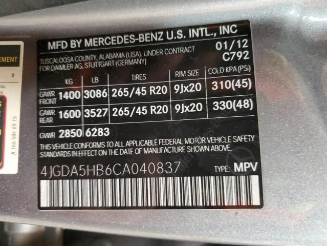 2012 Mercedes-Benz ML 350 4matic