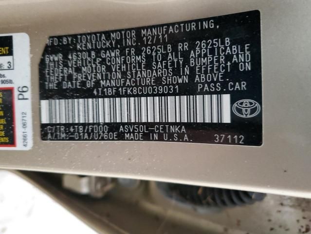 2012 Toyota Camry Base