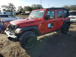 Salvage cars for sale at Riverview, FL auction: 2021 Jeep Wrangler Unlimited Sport