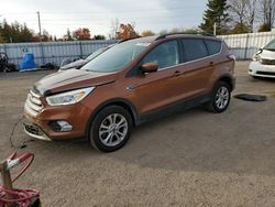 Salvage cars for sale at Bowmanville, ON auction: 2017 Ford Escape SE