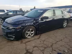 Chevrolet Malibu salvage cars for sale: 2016 Chevrolet Malibu LS