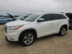 Salvage cars for sale from Copart Arcadia, FL: 2016 Toyota Highlander Limited