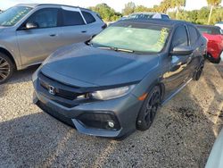 Salvage cars for sale at Riverview, FL auction: 2017 Honda Civic Sport Touring