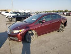 Salvage cars for sale at Grand Prairie, TX auction: 2013 Honda Civic LX