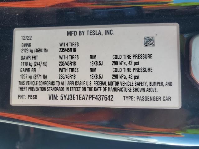 2023 Tesla Model 3