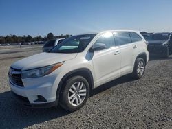 Salvage cars for sale at Lumberton, NC auction: 2016 Toyota Highlander LE