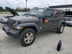 Salvage cars for sale at Augusta, GA auction: 2018 Jeep Wrangler Unlimited Sport