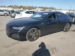 Salvage cars for sale from Copart Pennsburg, PA: 2021 Acura TLX Tech A