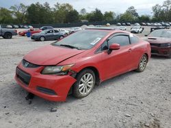 Honda Civic ex salvage cars for sale: 2012 Honda Civic EX