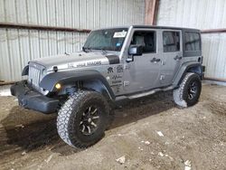 Salvage cars for sale at Houston, TX auction: 2017 Jeep Wrangler Unlimited Sport