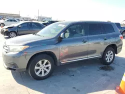 Salvage cars for sale at Grand Prairie, TX auction: 2013 Toyota Highlander Base