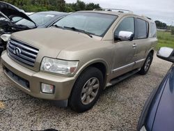 Salvage cars for sale at Riverview, FL auction: 2005 Infiniti QX56