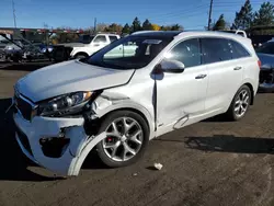 Salvage cars for sale at Denver, CO auction: 2016 KIA Sorento SX