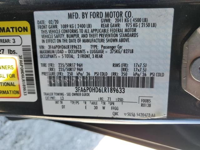 2020 Ford Fusion SE