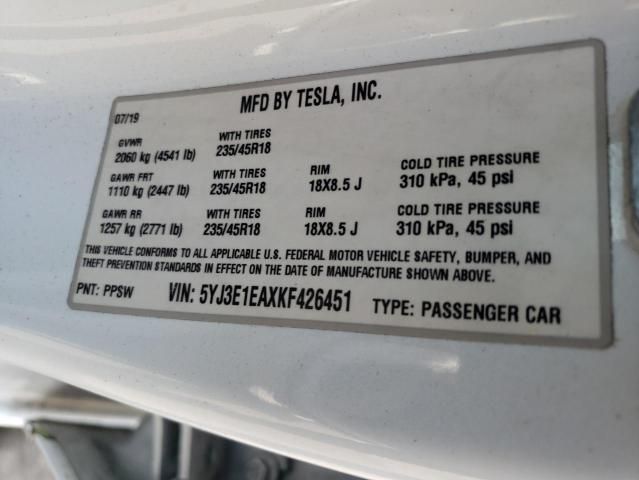 2019 Tesla Model 3