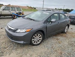 Salvage cars for sale at Tifton, GA auction: 2012 Honda Civic EX