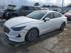 Hyundai salvage cars for sale: 2021 Hyundai Sonata Hybrid