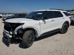 Salvage cars for sale at Houston, TX auction: 2022 Ford Explorer ST